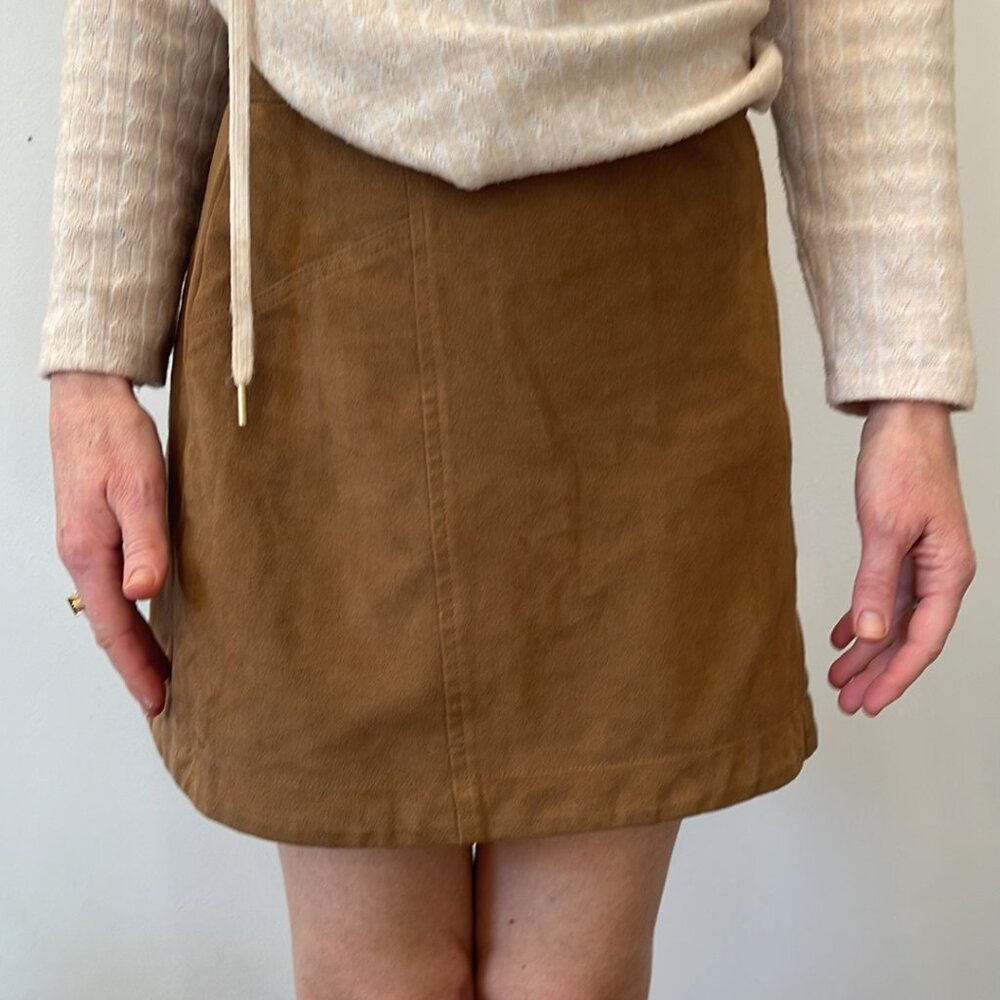 Abercrombie suede zippered skirt size 0